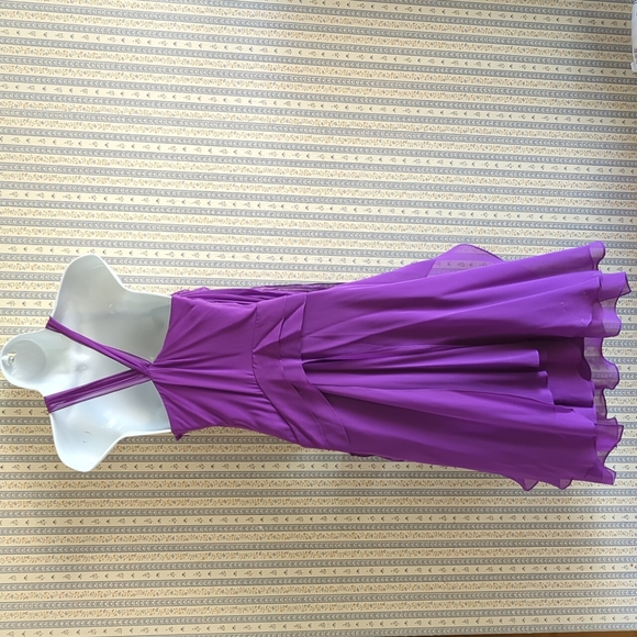Max Azria Collection Purple Silk Dress 2 - Picture 4 of 4